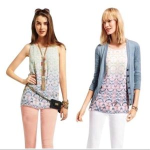 Cabi #250 Heart of Cabi Mosaic Tunic Sleeveless Size small.